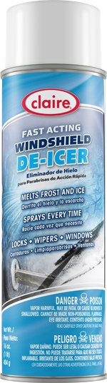 Claire® Fast Acting Windshield De-icer - 16 oz. Net Wt.